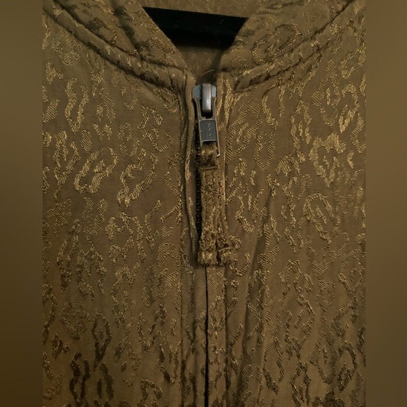 Maeve by Anthropologie Womens Medium Olive Lightweight Zip Bomber Jacket Printed - Picture 2 of 10